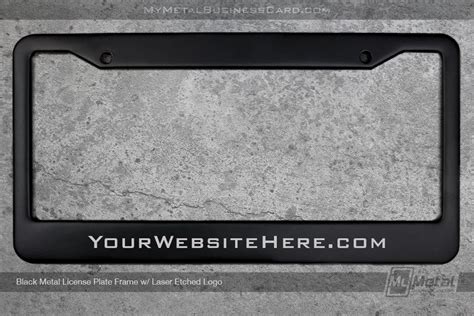 laser etched black metal license plate bracket|Matte Black Stainless Steel License Plate Frame – .